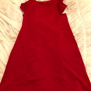 Red ponte Ann Taylor dress